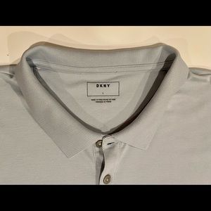 DKNY Men’s Gray Polo Shirt Tee T-Shirt Top Sz. L